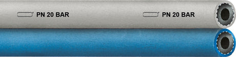 TEGUMA Zwillings-Steuerungsschlauch TWIN HOSE/PVC 6 mm x 11 mm, 100 m, Blau/Grau