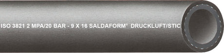 TEGUMA Argonschlauch SALDAFORM® Schwarz ID 6,3 mm – 40 m Rolle, EPDM, 20 bar