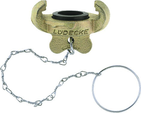 TEGUMA Klauenkupplung Temperguss mit Kette – DIN 3489, 42 mm Klauenabstand