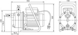 Wilo Hochdruck-Kreiselpumpe Jet WJ 202 – Selbstansaugend, 230 V, Edelstahl