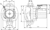 Wilo TOP-Z 30/7 Nassläufer-Standardpumpe – Trinkwasser-Zirkulation, 3 Drehzahlstufen, Bronze