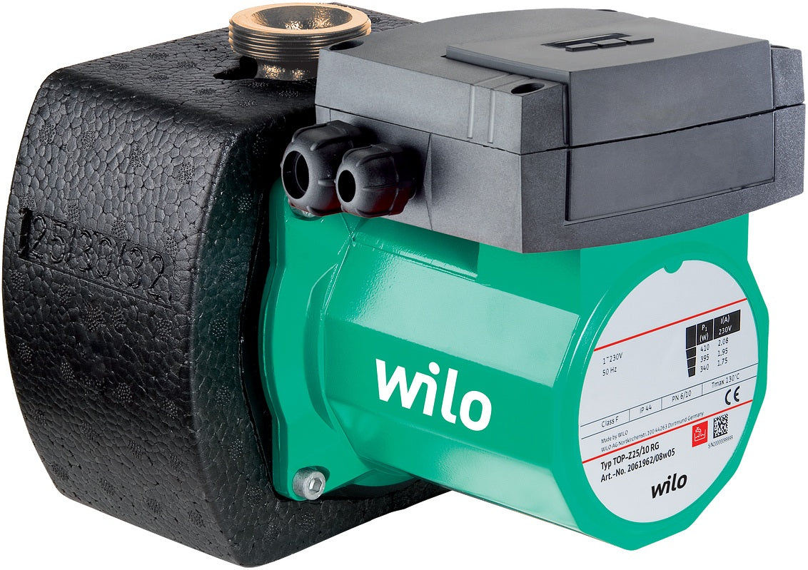 Wilo TOP-Z 30/7 Nassläufer-Standardpumpe – Trinkwasser-Zirkulation, 3 Drehzahlstufen, Bronze