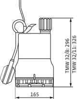 Wilo Schmutzwasser-Tauchmotorpumpe Drain TMW 32/8 – 0,37 kW, 230 V, mit Schwimmerschalter
