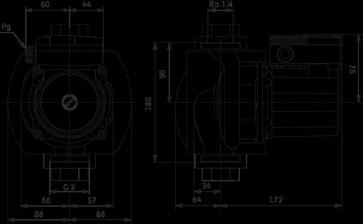 Wilo TOP-Z 30/7 Nassläufer-Standardpumpe – Trinkwasser-Zirkulation, 3 Drehzahlstufen, Bronze