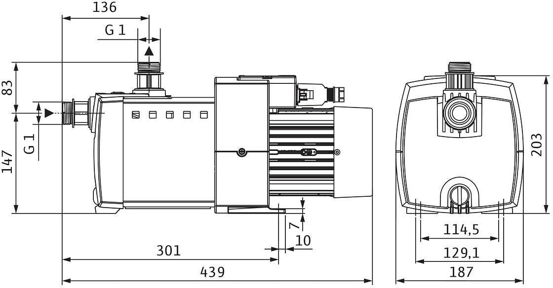 Wilo HiMulti 3-24 P/1/5/230 Mehrstufige Kreiselpumpe 400 W, 230 V, selbstansaugend