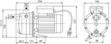 Wilo Hochdruck-Kreiselpumpe Jet WJ 202 – Selbstansaugend, 230 V, Edelstahl