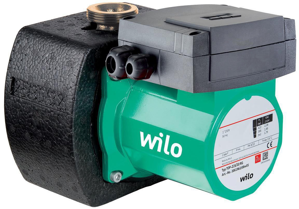Wilo TOP-Z 30/7 Nassläufer-Standardpumpe – Trinkwasser-Zirkulation, 3 Drehzahlstufen, Bronze