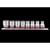 KING TONY Profi-Werkzeuge - 1/2" Steckschlüssel-Set, Steckleiste - 8 tlg. 4510MR