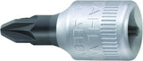 STAHLWILLE Steckschlüsseleinsatz 44 PZ 1/4 Zoll PZD 1 Länge 28 mm – Chrom-Alloy-Stahl