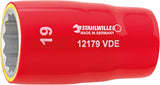 STAHLWILLE Steckschlüsseleinsatz 12179 1/2 Zoll Doppelsechskant AS-Drive SW 10 mm VDE-isoliert