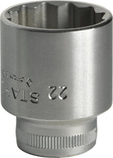 STAHLWILLE Steckschlüsseleinsatz 45 3/8 Zoll 12-kant SW 7 mm – HPQ Hochleistungsstahl