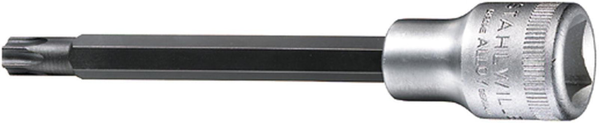 STAHLWILLE Steckschlüsseleinsatz 1/2 Zoll TX T20, 55 mm, Chrom-Alloy-Stahl, verchromt