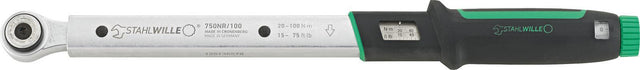 STAHLWILLE Drehmomentschlüssel 750NR/100 3/8 Zoll 20-100 Nm mit Doppel-Stopp-Signal
