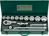 STAHLWILLE Steckschlüsselsatz 55/9/6N 15-teilig 3/4 Zoll SW 32-60 mm 36 Zähne 6-Kant