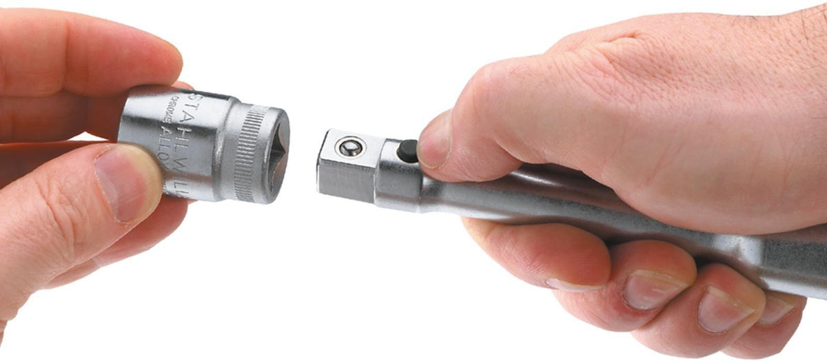 STAHLWILLE Verlängerung 1/2 Zoll 52 mm mit QuickRelease-Sicherheitsverriegelung
