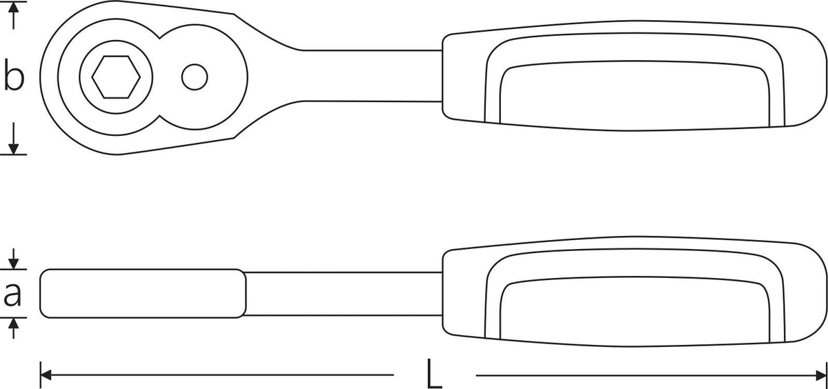 STAHLWILLE Bit-/Hebelumschaltknarre 419 B QR 1/4 Zoll mit Ausdrückfunktion, 80 Zähne, 115 mm