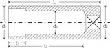 STAHLWILLE Steckschlüsseleinsatz 40 L 1/4 Zoll 6-kant lang SW 5 mm – HPQ®-Hochleistungsstahl, verchromt
