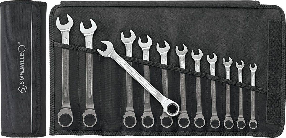 STAHLWILLE Maulringratschenschlüssel-Satz 17/5 5-teilig SW 8-19 mm umschaltbar