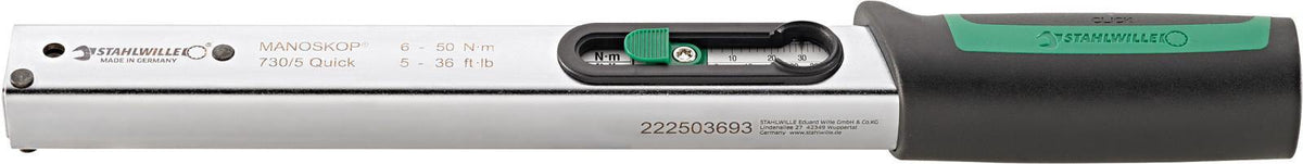 STAHLWILLE Drehmomentschlüssel 730/5 Quick 6-50 Nm 9x12mm mit Zertifikat