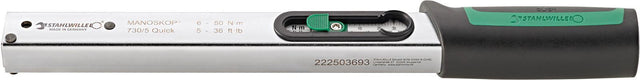 STAHLWILLE Drehmomentschlüssel 730/5 Quick 6-50 Nm 9x12mm mit Zertifikat