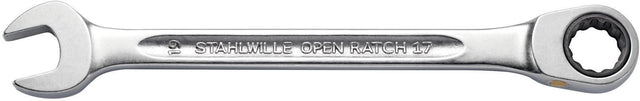 STAHLWILLE Maulringratschenschlüssel 17F SW 8 mm – 72 Zähne, Chrom-Alloy-Stahl