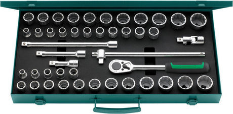 STAHLWILLE Steckschlüsselsatz 50Ma/39/6 N 45-teilig 1/2 Zoll SW 10-34 mm und 3/8-1 1/4 Zoll