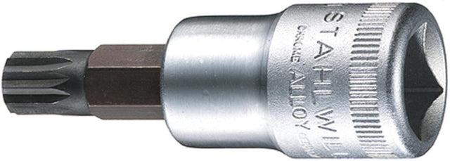 STAHLWILLE Steckschlüsseleinsatz 54 X 1/2 Zoll Innen-Vielzahn M5 L.60mm – Chrom-Alloy-Stahl