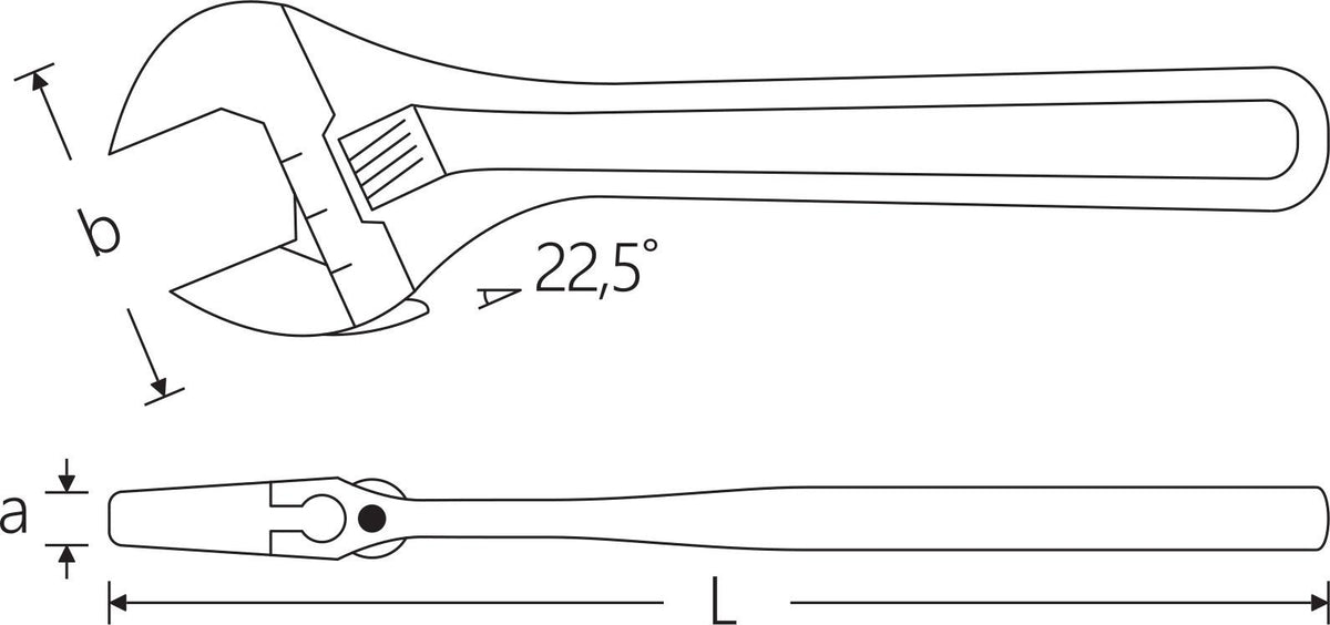 STAHLWILLE Rollgabelschlüssel 4025 max. 24 mm mit Einstellskala, 159 mm, verchromt