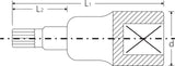 STAHLWILLE Steckschlüsseleinsatz 54 X 1/2 Zoll Innen-Vielzahn M5 L.60mm – Chrom-Alloy-Stahl