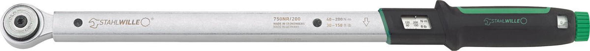 STAHLWILLE Drehmomentschlüssel 750NR/100 3/8 Zoll 20-100 Nm mit Doppel-Stopp-Signal