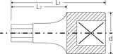STAHLWILLE Steckschlüsseleinsatz 44 K 1/4 Zoll Innen-6-kant 3 mm Länge 28 mm