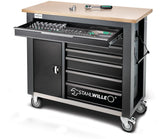 STAHLWILLE Rollwerkbank WB 621 – 7+1 Schubladen, 750 kg Tragfähigkeit, B1150 x T500 x H1045 mm