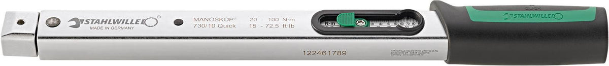 STAHLWILLE Drehmomentschlüssel 730/5 Quick 6-50 Nm 9x12mm mit Zertifikat
