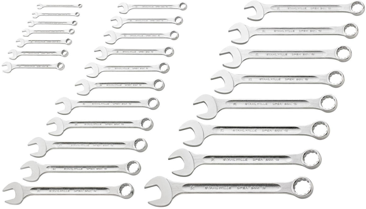STAHLWILLE Ringmaulschlüsselsatz 6-teilig SW 7-19 mm Form A Chrom-Alloy-Stahl