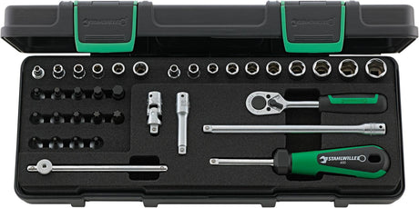 STAHLWILLE Steckschlüsselsatz 88TX 36-tlg. 1/4 Zoll SW 5-13 mm 22 Zähne 6-Kant