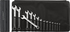 15-teilig / 6, 7, 8, 9, 10, 11, 12, 13, 17, 19, 22, 24, 27, 30, 32 mm / in Rolltasche