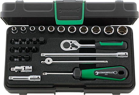 STAHLWILLE Steckschlüsselsatz 40/23/6, 29-teilig, 1/4 Zoll, SW 5-14 mm, 6-Kant