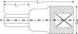 STAHLWILLE Steckschlüsseleinsatz 54 1/2 Zoll Innen-6-kant SW 4 mm Länge 60 mm