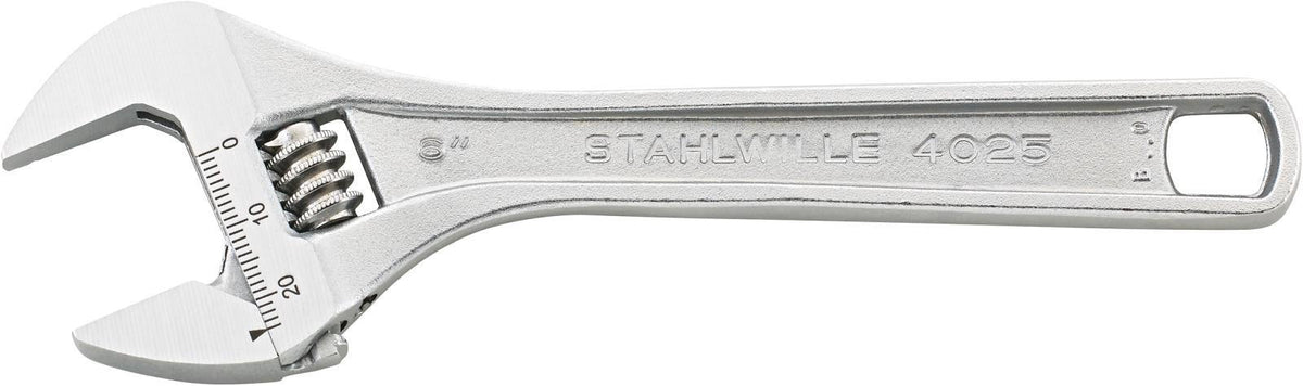 STAHLWILLE Rollgabelschlüssel 4025 max. 24 mm mit Einstellskala, 159 mm, verchromt