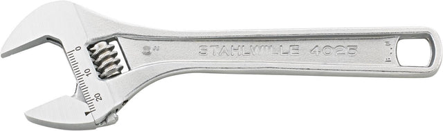 STAHLWILLE Rollgabelschlüssel 4025 max. 24 mm mit Einstellskala, 159 mm, verchromt