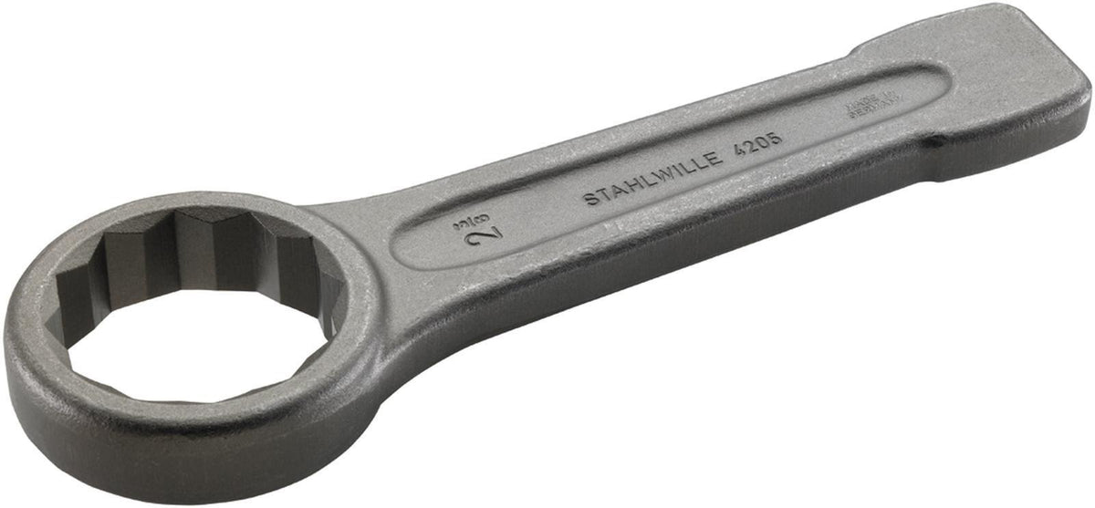 STAHLWILLE Schlagringschlüssel 4205 SW 24 mm – Spezialstahl, Länge 160 mm, DIN 7444