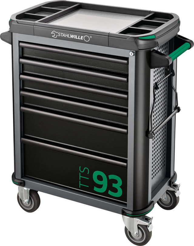 STAHLWILLE Werkstattwagen TTS 93/6 A – 6 Schubladen, 500 kg Tragkraft, Stahlblech anthrazit