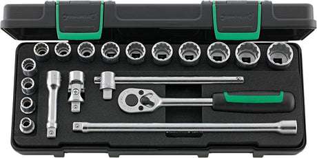 STAHLWILLE Steckschlüsselsatz 45/14/5i 19-teilig 3/8 Zoll SW 8-22 mm 12-Kant