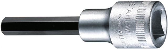 STAHLWILLE Steckschlüsseleinsatz 1054/8 1/2 Zoll 6-kant SW 8 mm – extra lang, Chrom-Alloy-Stahl