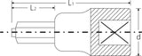 STAHLWILLE Steckschlüsseleinsatz 54 IC 1/2 Zoll Innen-6-kant mit Zapfen SW 5 mm