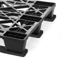 TRANSPAK Kunststoffpalette 1200x800x150 mm Antirutschkante 7 mm 1 EURO anthrazit – 16 Stück