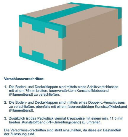 TRANSPAK Gefahrgutkarton 4-fach Zulassung 1-wellig 175x155x213mm 6l – 25 Stück