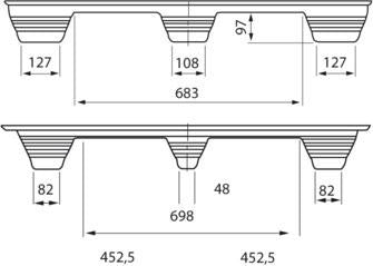 TRANSPAK Pressholzpalette 1000x1200mm – 900kg Tragkraft, IPPC-Standard, 5er-Pack