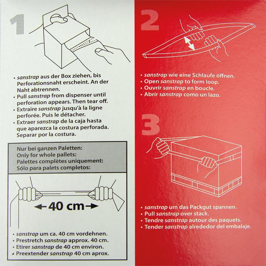TRANSPAK Dehnband 1200x100 mm transparent im Spendekarton mit 100 Stück