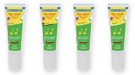 WEICON Flex+bond® Kleb- und Dichtstoff weiß 85 ml – 12er-Pack, universell, dauerelastisch